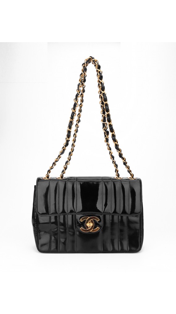 Vintage Chanel Single Flap Bag Size Jumbo