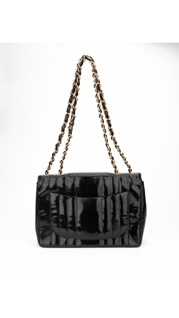 Vintage Chanel Single Flap Bag Size Jumbo