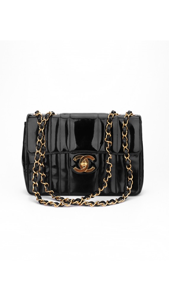 Vintage Chanel Single Flap Bag Size Jumbo
