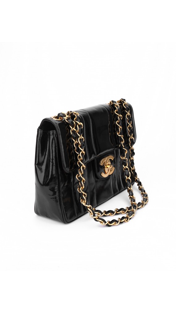 Vintage Chanel Single Flap Bag Size Jumbo