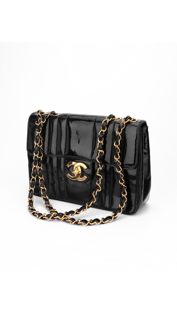 Vintage Chanel Single Flap Bag Size Jumbo