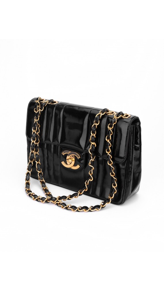 Vintage Chanel Single Flap Bag Size Jumbo