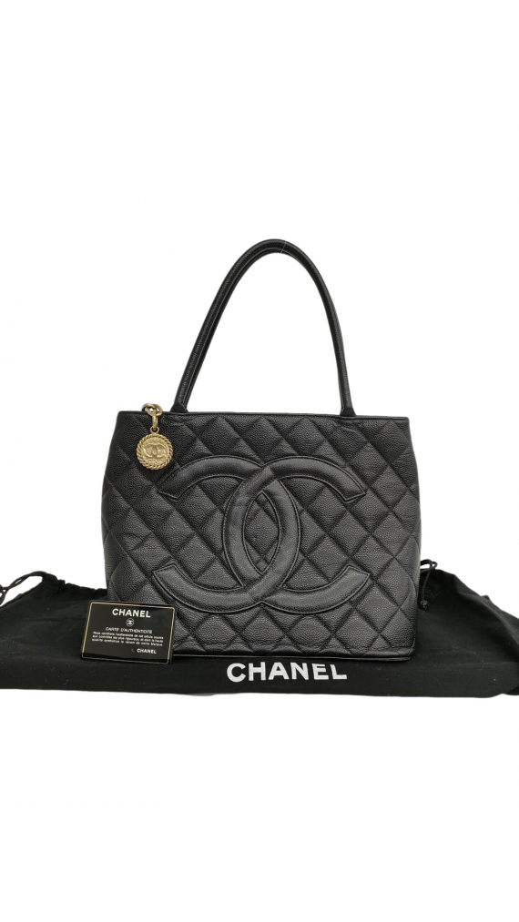 Chanel Caviar Hilton Tote Shoulder Bag