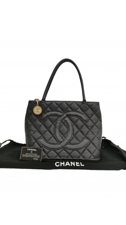 Chanel Caviar Hilton Tote Shoulder Bag