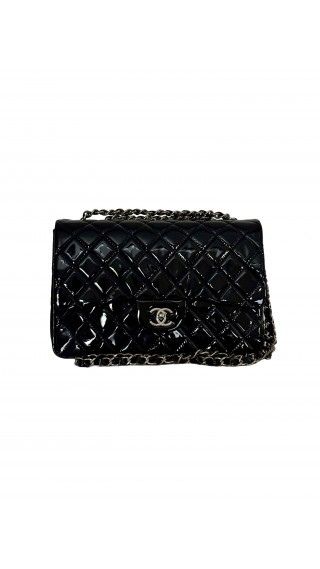 Chanel Classic Flap Bag Size Jumbo i Patent