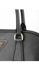 Prada Promenade Saffiano Lux Shoulder Bag i Sort