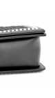 Chanel Boy Bag i Sort Glitrende Tweed Size Medium