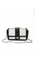 Chanel Single Flap Shoulder Bag - Two Toned Light Blue and Black