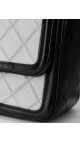 Chanel Single Flap Shoulder Bag - Two Toned Light Blue and Black