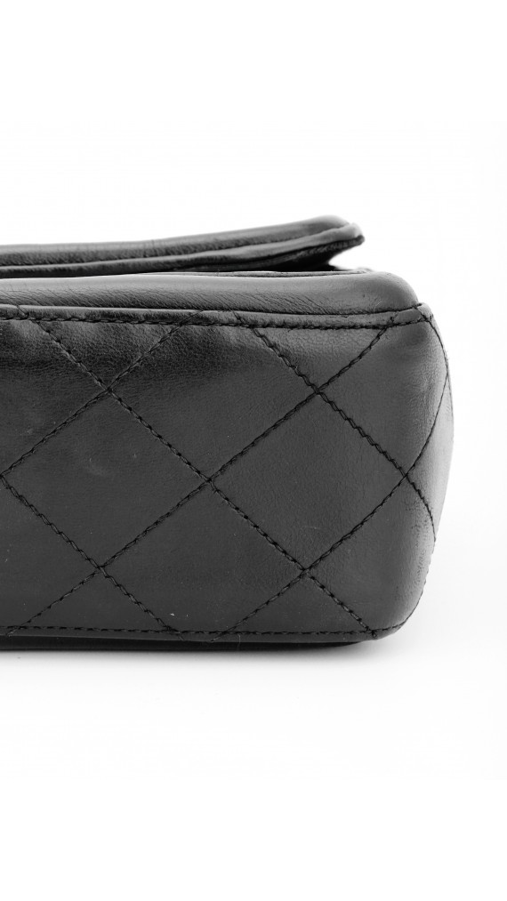 Chanel Single Flap Shoulder Bag - Two Toned Light Blue and Black
