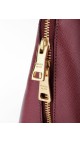 Prada Promenade Lux Mini Tote i Vinrødt Skinn