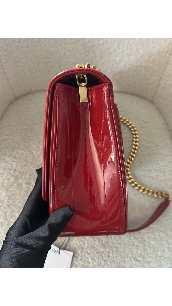 YSL Vicky Large quilted patent leather Crossbody bag