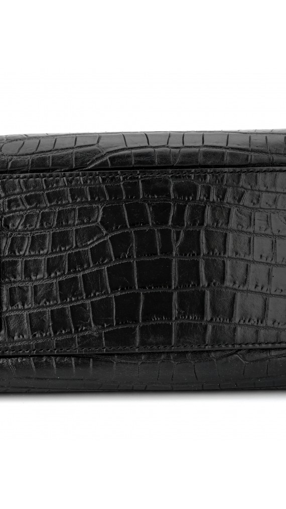Saint Laurent Sac De Jour crocodile embossed shoulder bag