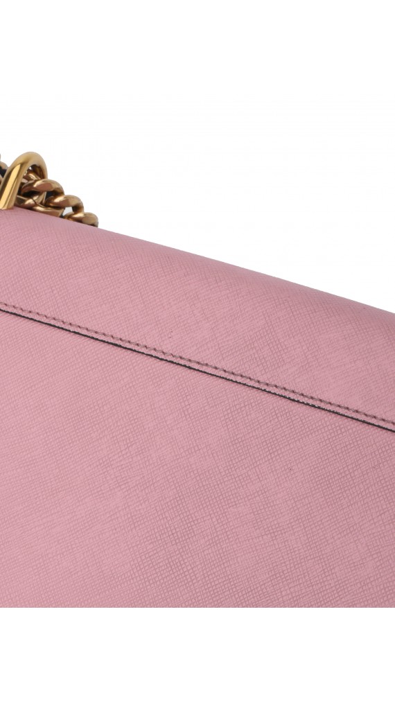 Prada Saffiano Rose Leather Shoulder Bag