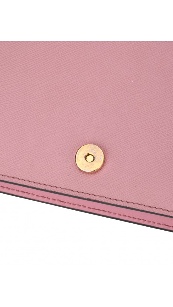 Prada Saffiano Rose Leather Shoulder Bag