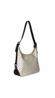 Celine Vintage Macadam Print Shoulder Bag in Beige