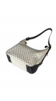 Celine Vintage Macadam Print Shoulder Bag in Beige