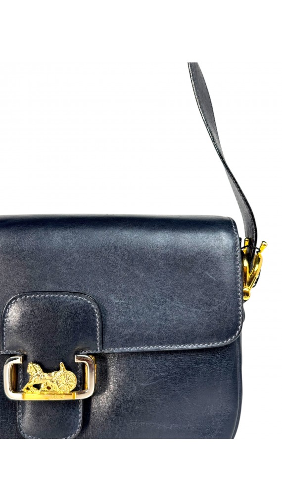 Vintage Celine Leather Shoulder Bag