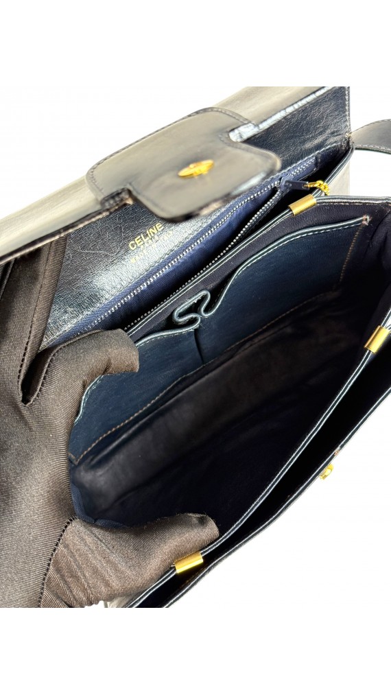 Vintage Celine Leather Shoulder Bag