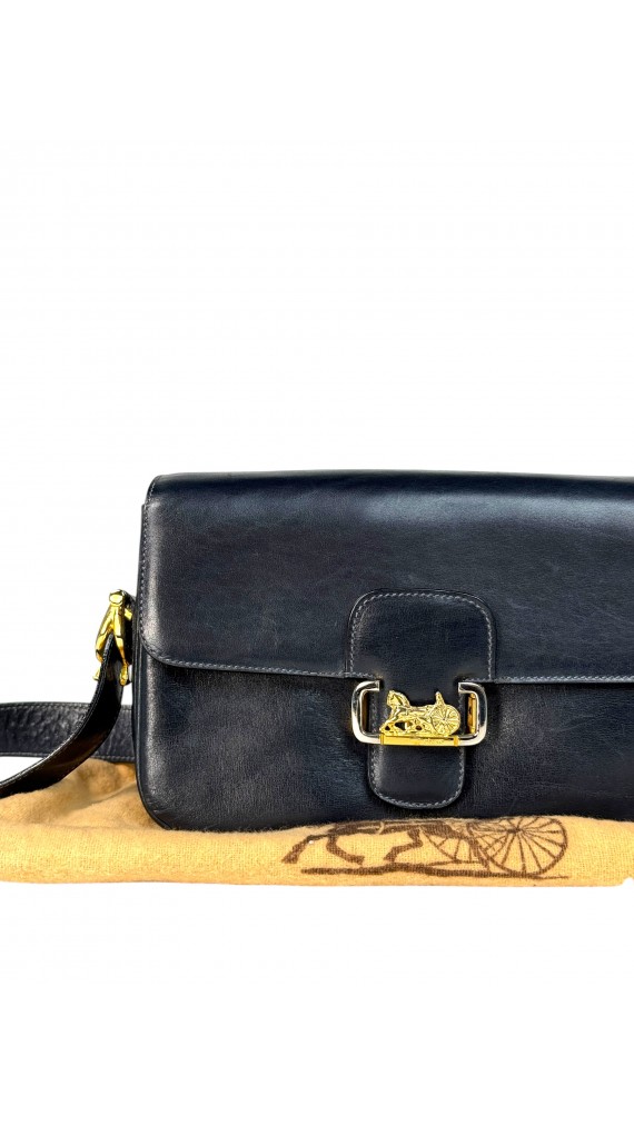Vintage Celine Leather Shoulder Bag