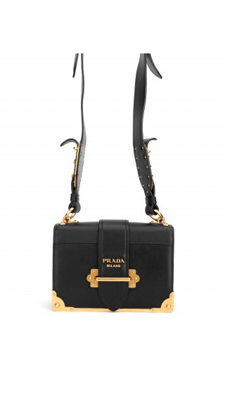 Prada Cahier Leather Crossbody Bag