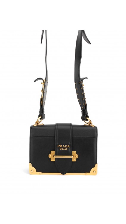 Prada Cahier Leather Crossbody Bag