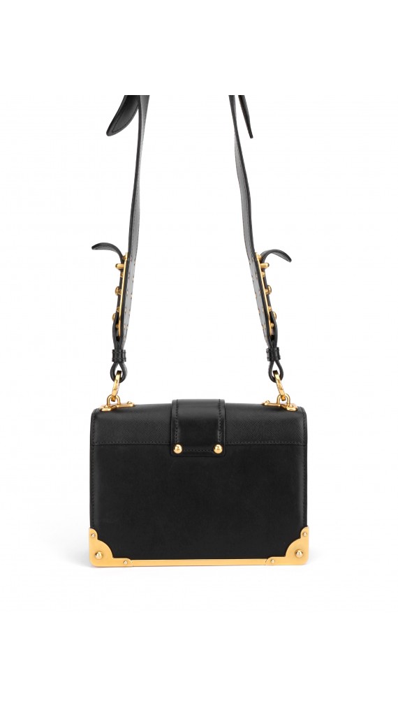 Prada Cahier Leather Crossbody Bag