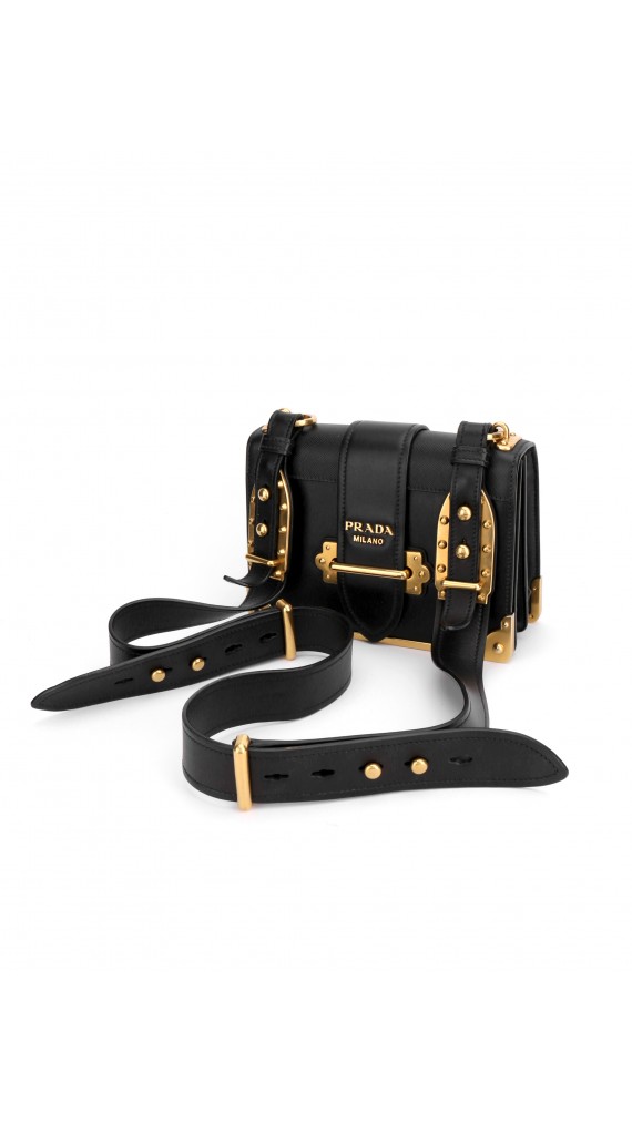 Prada Cahier Leather Crossbody Bag