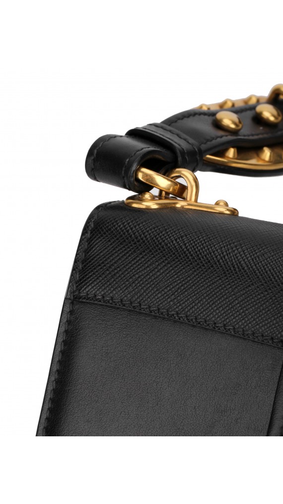 Prada Cahier Leather Crossbody Bag