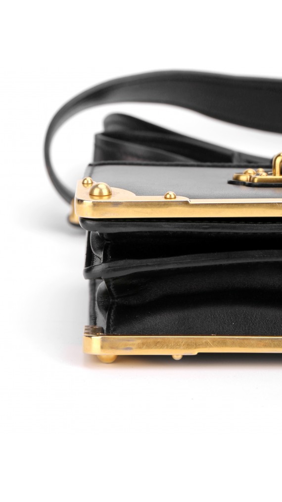 Prada Cahier Leather Crossbody Bag