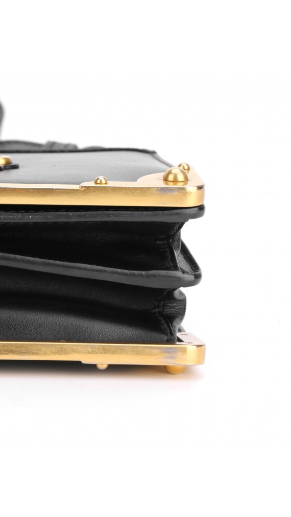 Prada Cahier Leather Crossbody Bag