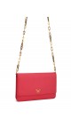 PRADA Crossbody Coral Rose Wallet On Chain