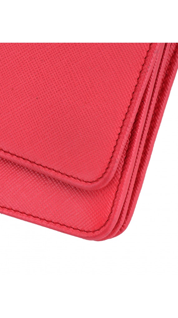 PRADA Crossbody Coral Rose Wallet On Chain