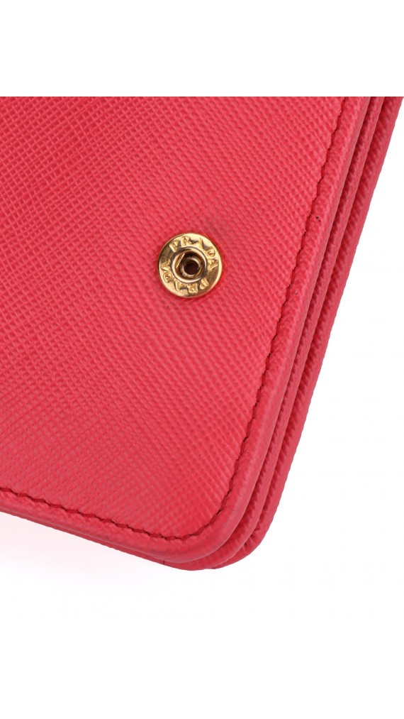 PRADA Crossbody Coral Rose Wallet On Chain