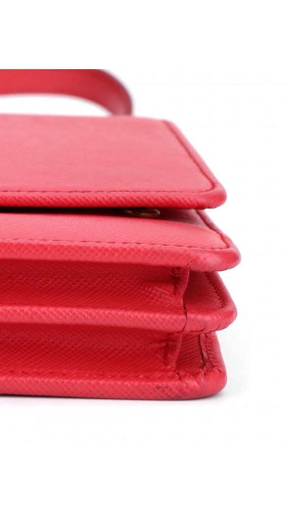 PRADA Crossbody Coral Rose Wallet On Chain