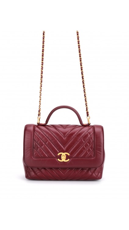 Vintage Chanel Chevron Burgunder Shoulder bag