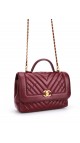 Vintage Chanel Chevron Burgunder Shoulder bag