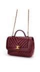 Vintage Chanel Chevron Burgunder Shoulder bag