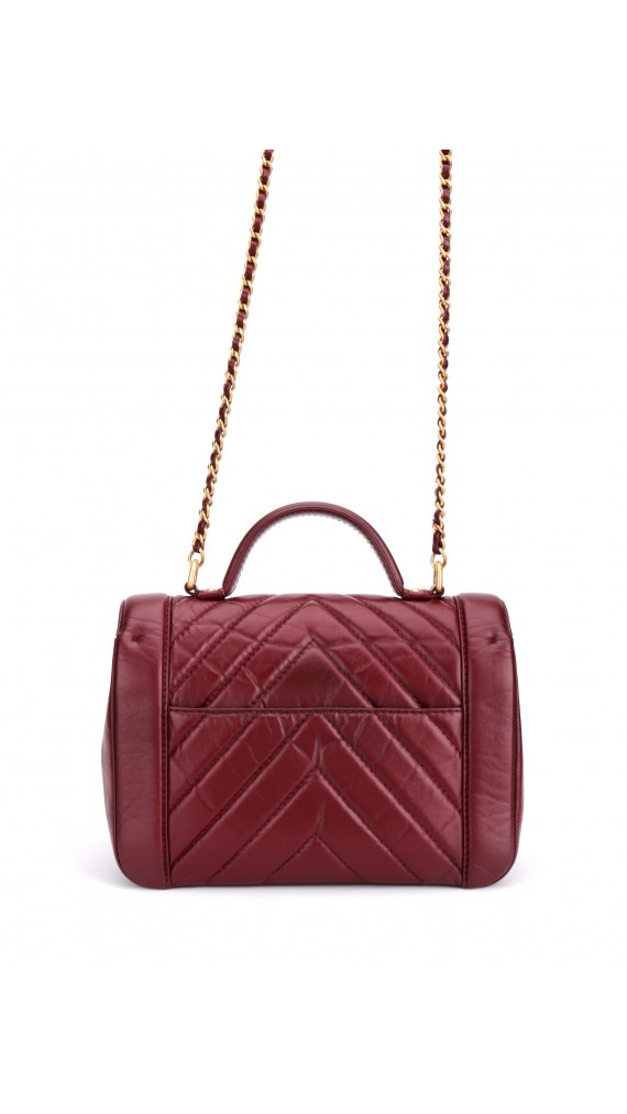 Vintage Chanel Chevron Burgunder Shoulder bag