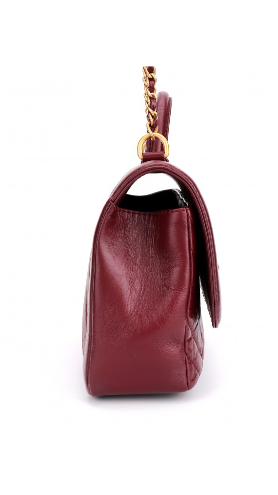 Vintage Chanel Chevron Burgunder Shoulder bag