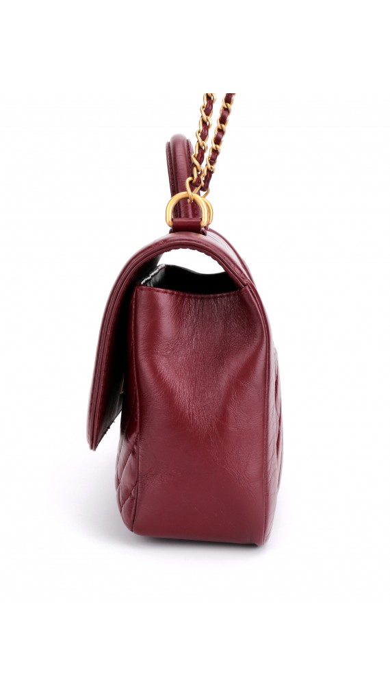 Vintage Chanel Chevron Burgunder Shoulder bag
