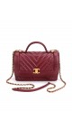 Vintage Chanel Chevron Burgunder Shoulder bag