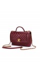 Vintage Chanel Chevron Burgunder Shoulder bag