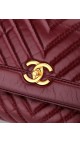 Vintage Chanel Chevron Burgunder Shoulder bag