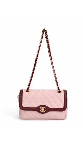 Chanel Medium Rose Lammeskinn Shoulder Bag
