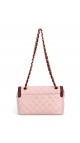 Chanel Medium Rose Lammeskinn Shoulder Bag