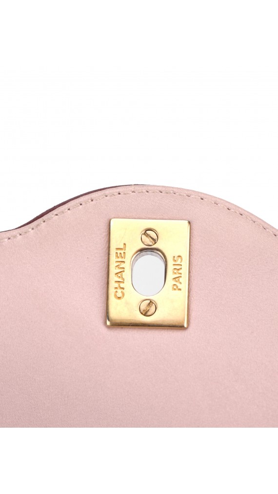 Chanel Medium Rose Lammeskinn Shoulder Bag