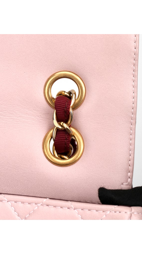 Chanel Medium Rose Lammeskinn Shoulder Bag