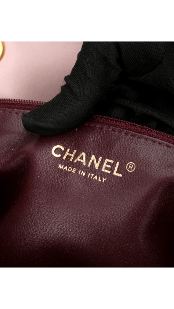 Chanel Medium Rose Lammeskinn Shoulder Bag