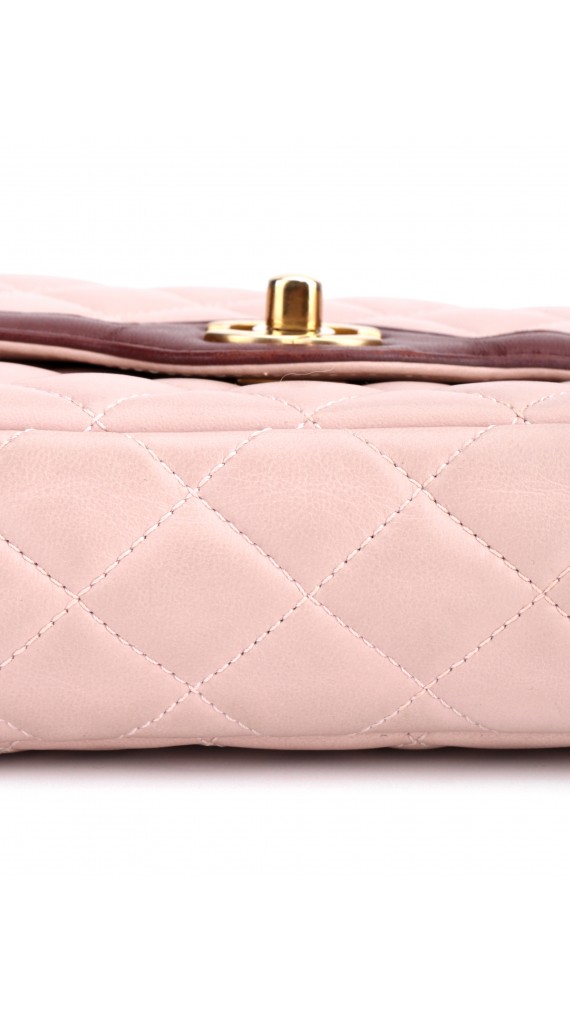Chanel Medium Rose Lammeskinn Shoulder Bag